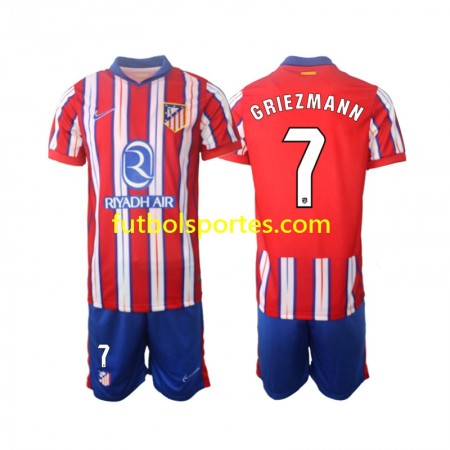 Camiseta Atlético Madrid Griezmann 7 Niño Primera Equipación 2024/2025